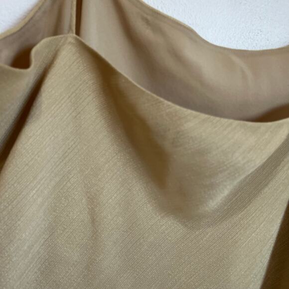 Theory Tan Gold Shimmery Teah Corded Tank Top Size Small - Picture 7 of 8